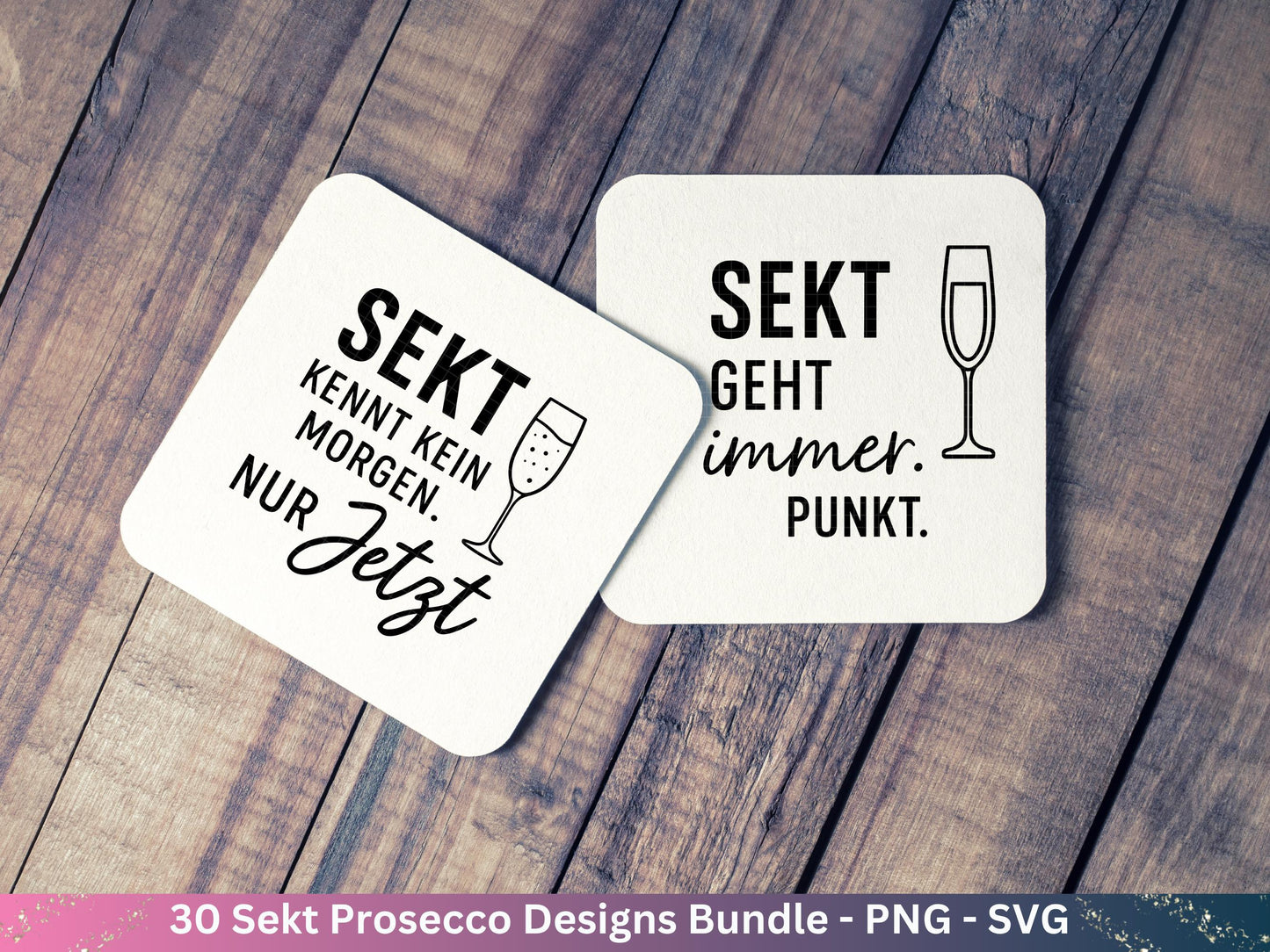 Deutsche Plotterdatei Sekt Sprüche Bundle - Sekt svg - Wein Sprüche Svg - Cricut Svg - Drinks Svg - Alkohol svg - Untersetzer Sprüche