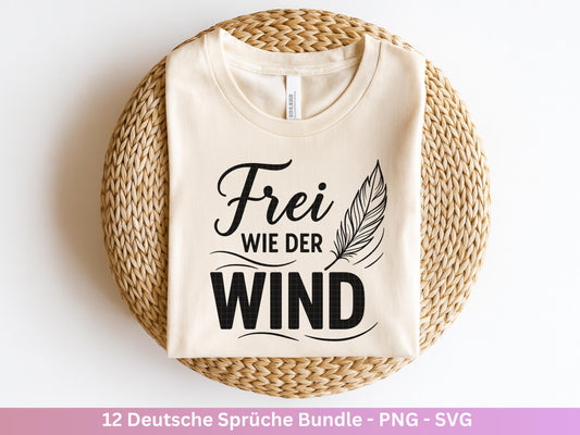 Deutsche Sprüche Plotterdatei - Positive Sprüche Svg - Lieblingsmensch Svg - Inspirierende Zitate - Positive Sprüche Svg - Pusteblumen Svg