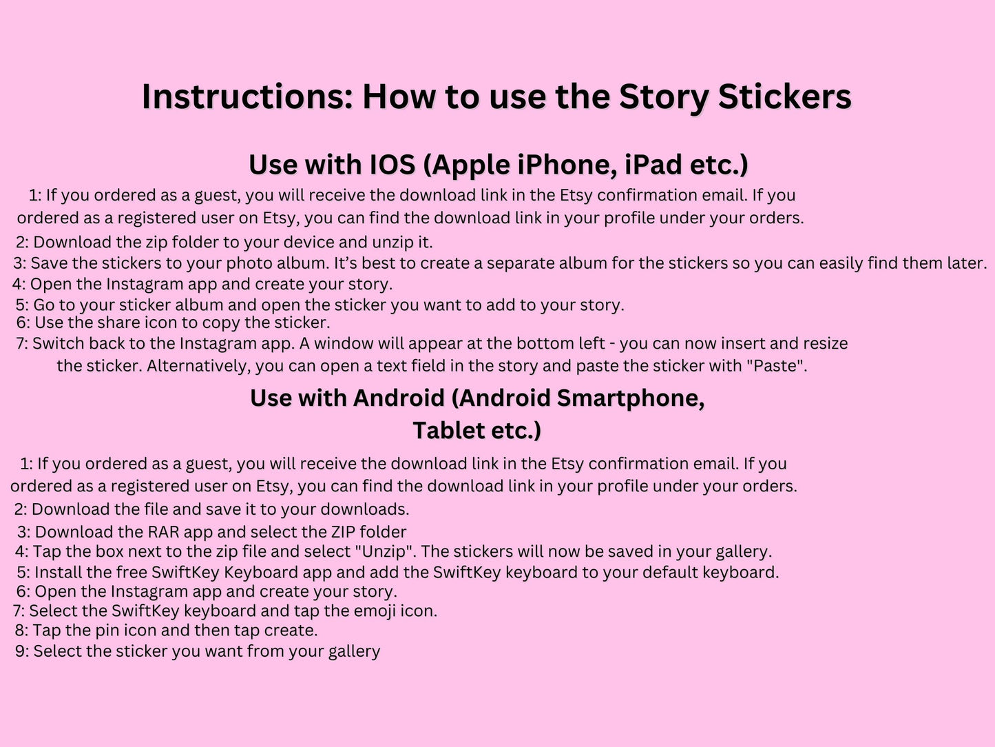 150 Instagram Story Sticker Liebe – Tagessprüche Insta Stories – Basic – Valentinstag – Alltag - Beziehung - Daily - Digital Stickers Love