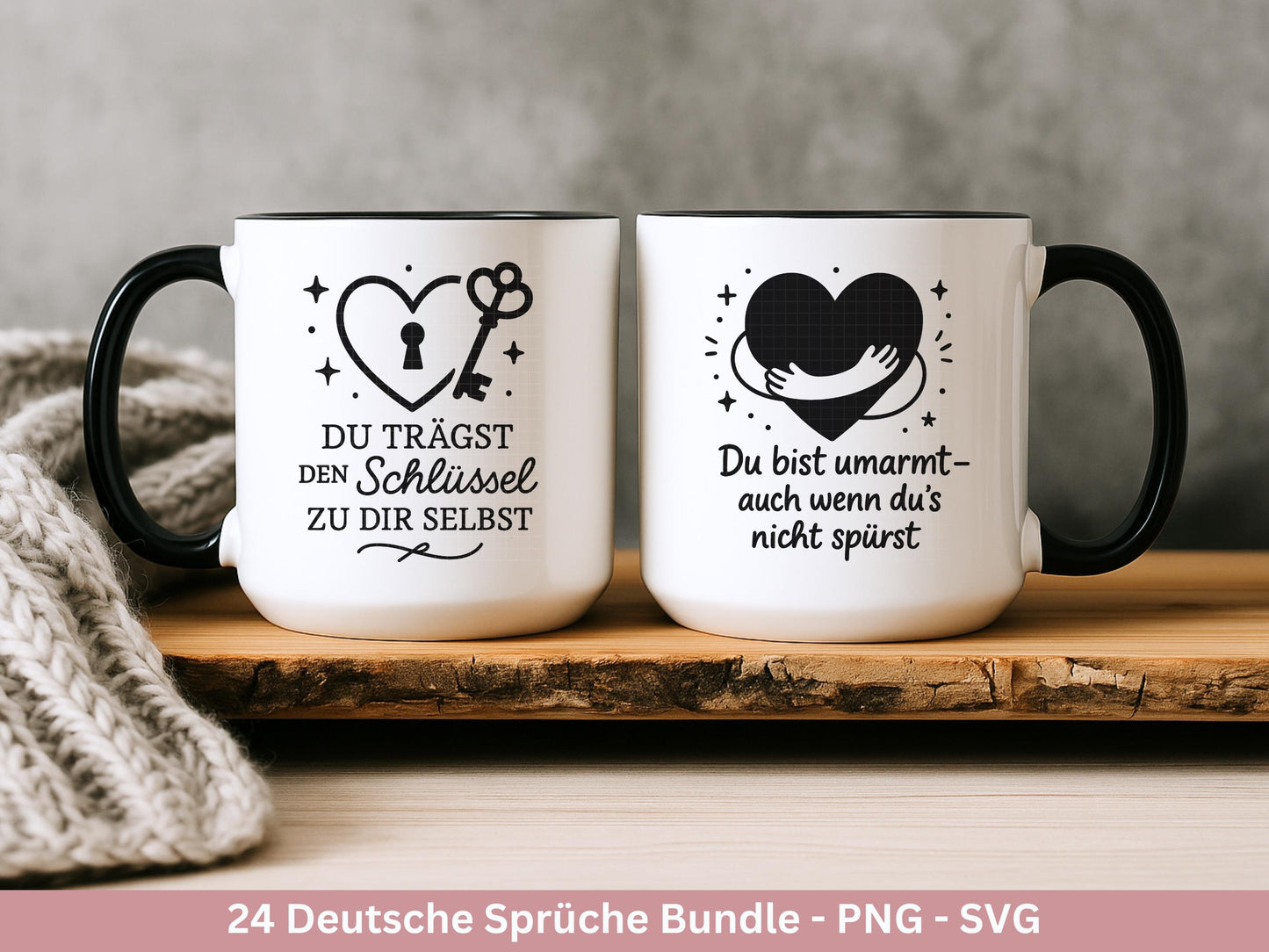 Deutsche Sprüche Plotterdatei - Positive Sprüche Svg - Svg Datei Liebe - Inspirierende Zitate - Positive Sprüche Svg - Laserdatei Spruch Svg