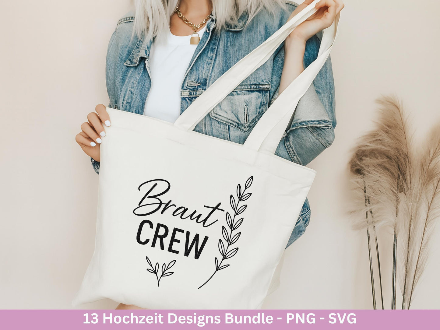 Plotterdatei Braut SVG Bundle - Hochzeit Party - Brautjungfer - JGA - Verlobungsfeier- Braut Shirts - Hochzeit Svg - Blumen Svg - Jga Shirt