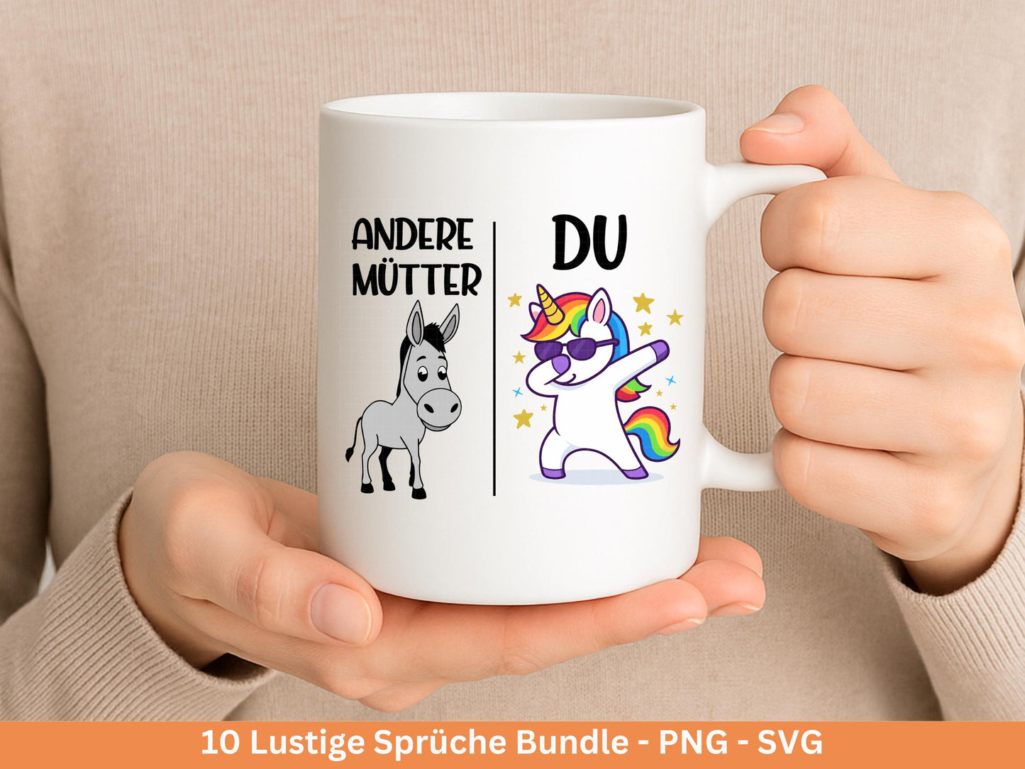 Lustige Sprüche SVG Plotterdatei Bundle – Einhorn Svg - Kackhaufen Poop Emoji – Deutsche Sprüche für Tassen Shirt Jutebeutel Cricut Geschenk