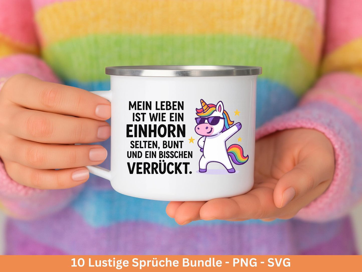 Lustige Sprüche SVG Plotterdatei Bundle – Einhorn Svg - Kackhaufen Poop Emoji – Deutsche Sprüche für Tassen Shirt Jutebeutel Cricut Geschenk