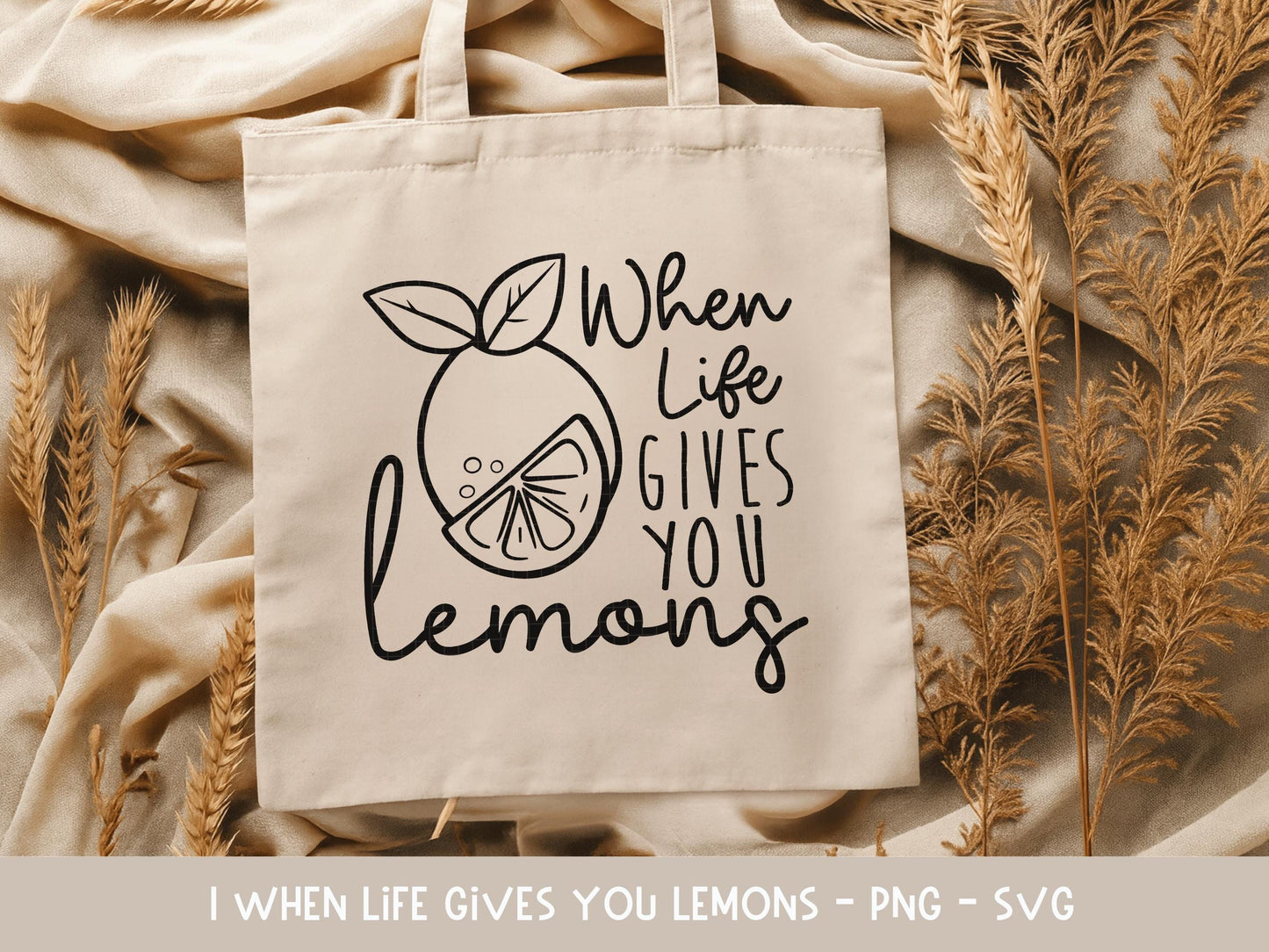 Plotterdatei Lemon SVG – Zitrone Spruch When Life Gives You Lemons – Lustige SVG für T-Shirt, Beutel, Tasse – Cricut Silhouette Laserdatei