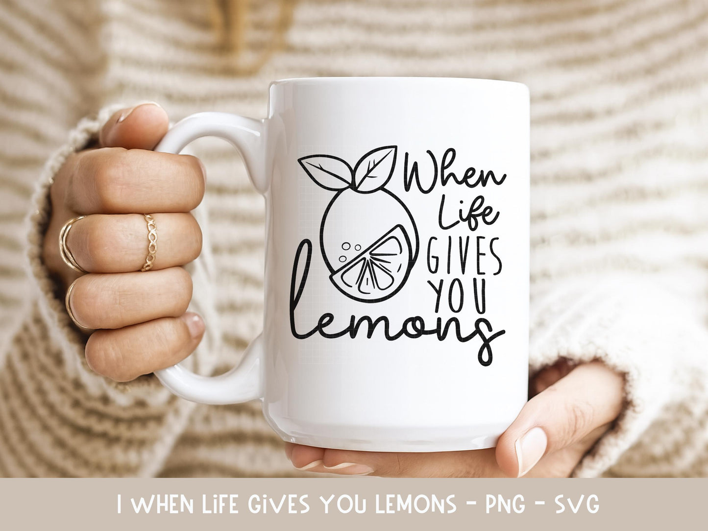 Plotterdatei Lemon SVG – Zitrone Spruch When Life Gives You Lemons – Lustige SVG für T-Shirt, Beutel, Tasse – Cricut Silhouette Laserdatei