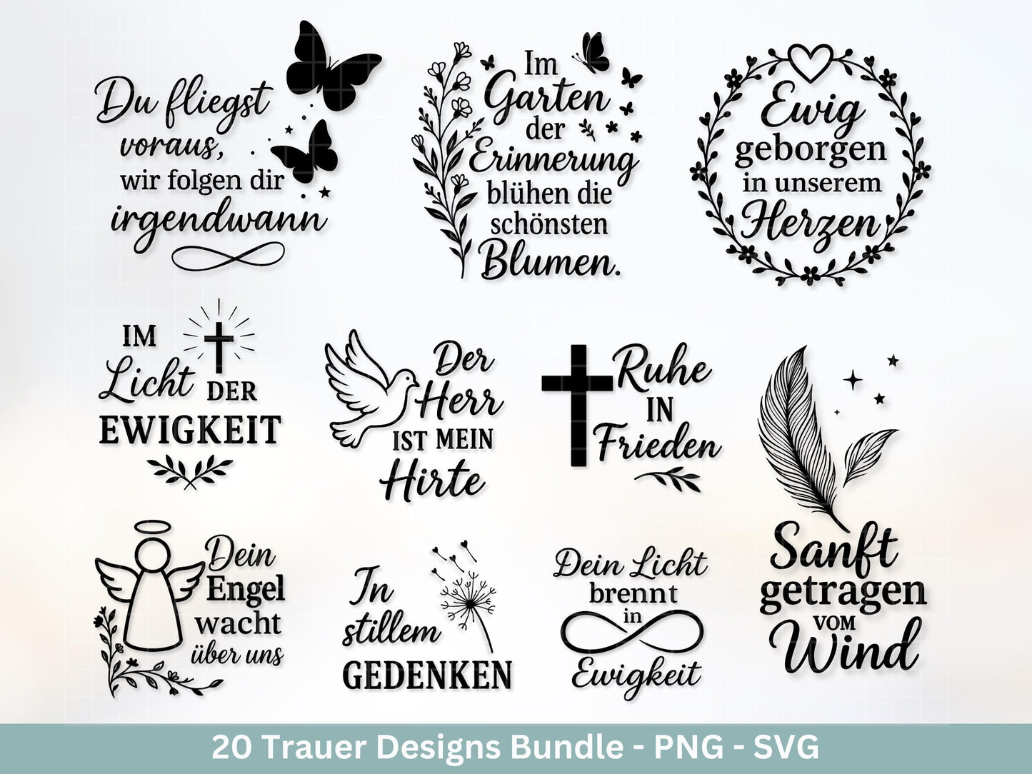 Plotterdatei Trauer - Abschied Svg - Kerzen Sprüche Trauer - Grablichter Sprüche deutsch - Du fehlst svg - Trostlicht svg - Abschied nehmen