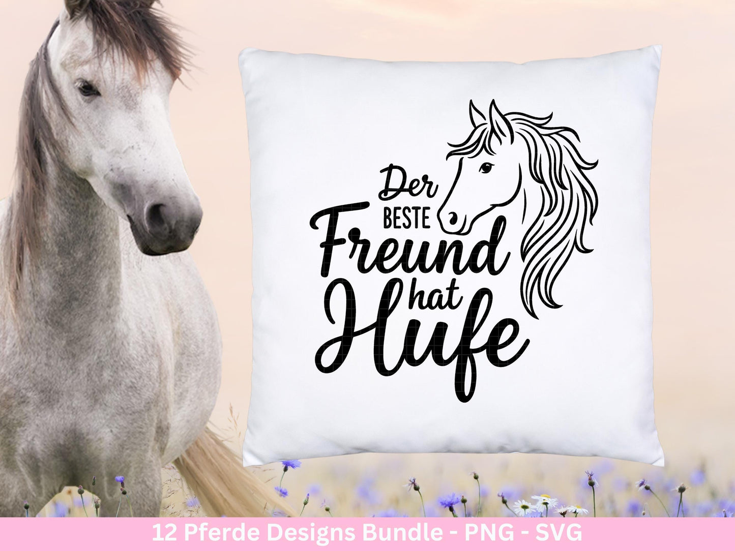 Pferde SVG Plotterdatei – Deutsche Sprüche & Reiter Sprüche – Seelenpferd Hufe Sattel – Laserdatei Cricut Silhouette Geschenk Pferdeliebe