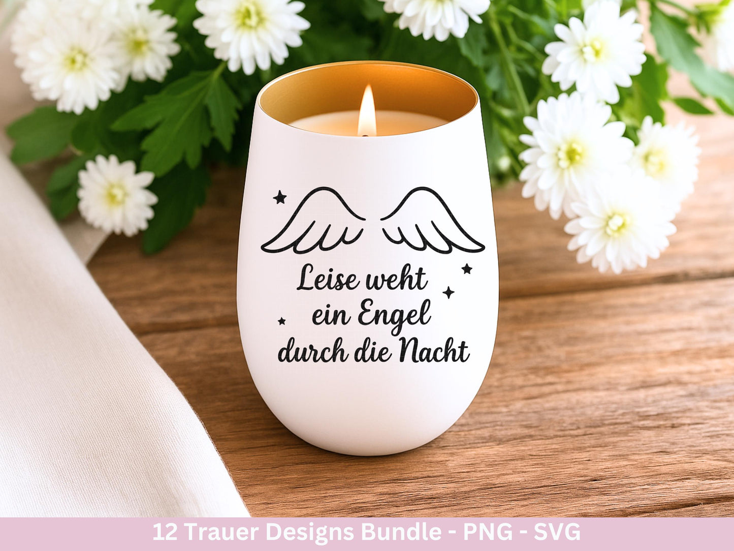 Plotterdatei Trauer - Abschied Svg - Kerzen Sprüche Trauer - Grablichter Sprüche deutsch - Du fehlst svg - Trostlicht svg - Abschied nehmen