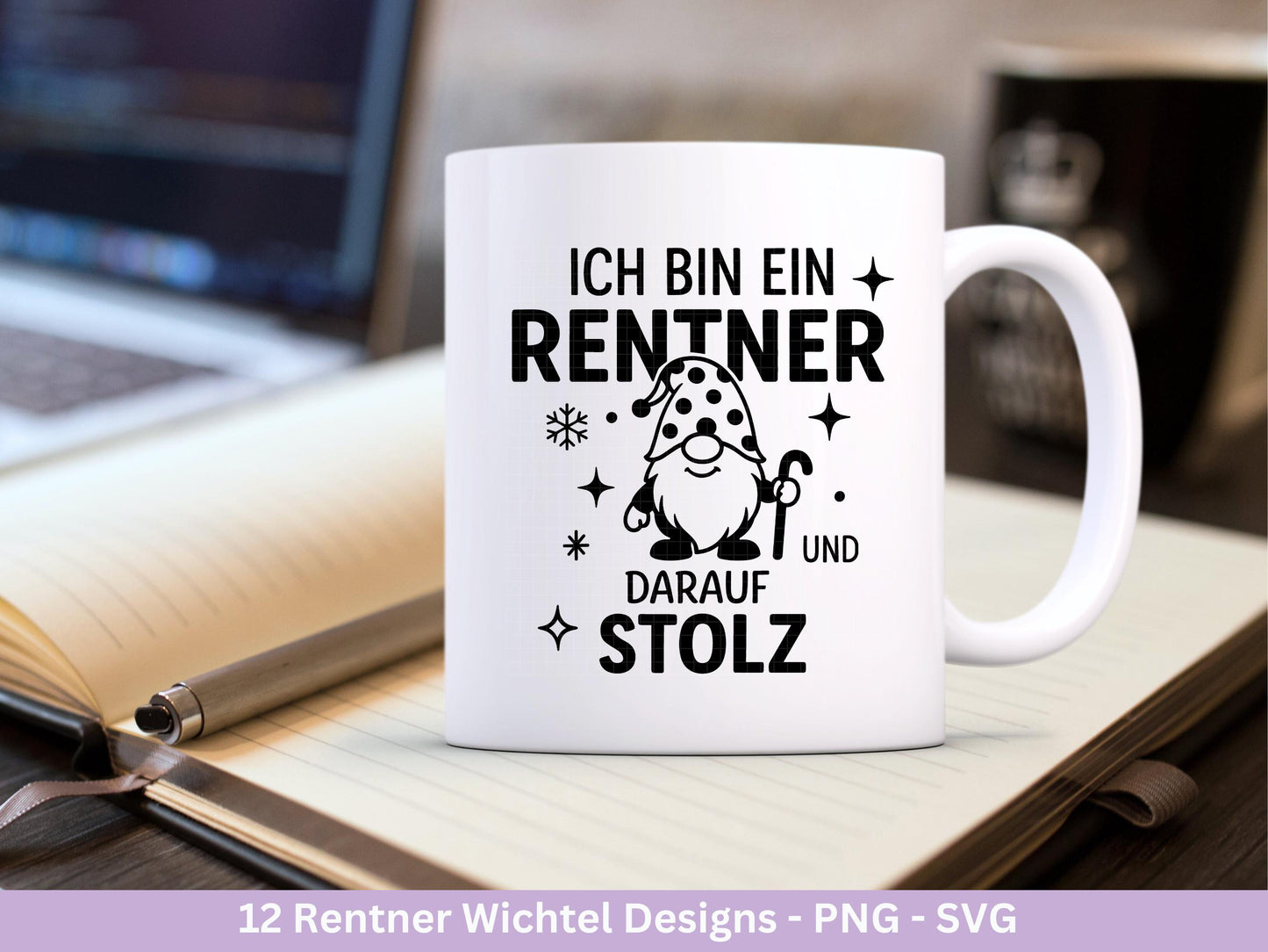 Plotterdatei Rente - Rentner Spruch - Geschenk Rente - Wichtel Svg - Ruhestand svg - Deutsche Sprüche - Ruhestand Geschenk - Zwerg Svg Datei