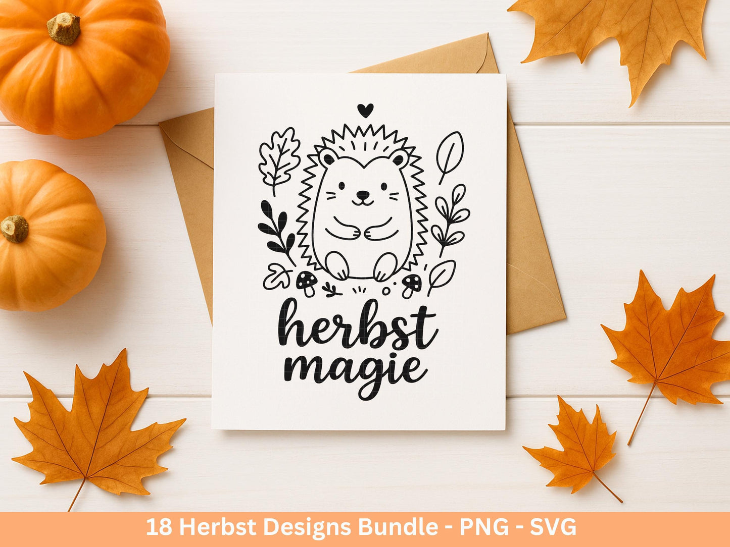 Herbst Plotterdatei Bundle – Herbst Sprüche & Motive – SVG PNG – Kürbis Igel Eulen Pilze Blätter – Laserdatei DIY Deko Geschenkidee Basteln