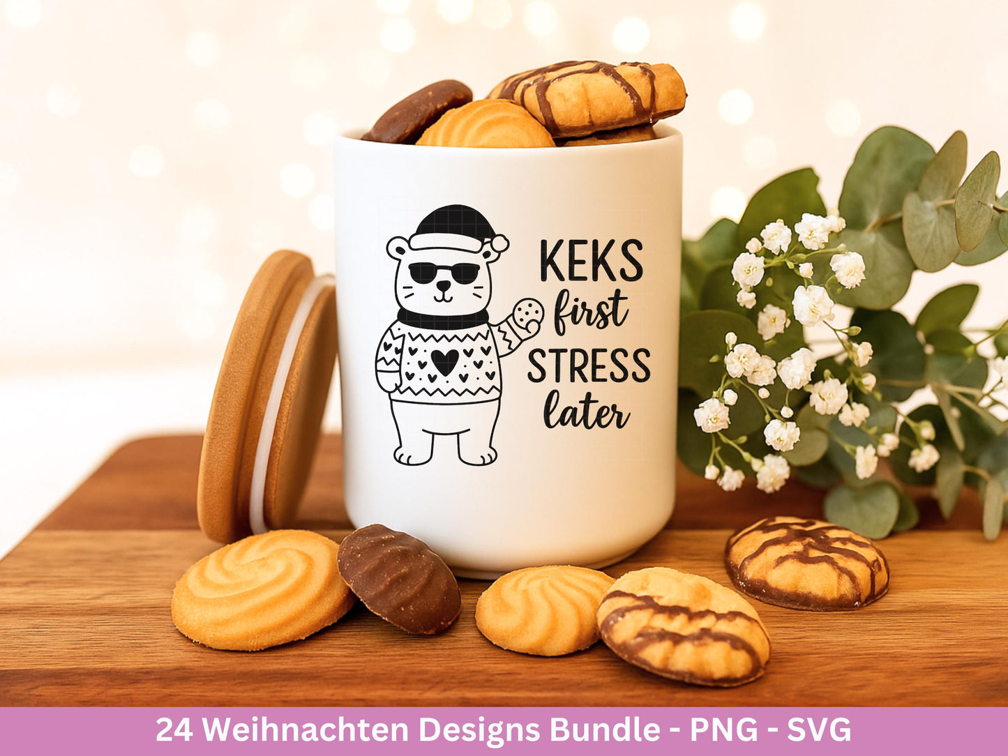 Weihnachten Plotterdatei Bundle – Lustige Weihnachtsmotive SVG PNG – Coole Tiere Sprüche – Winter Deko – Cricut Silhouette DIY Geschenkidee