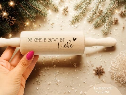 Laserdatei & Plotterdatei Backen Sprüche – SVG PNG – Teigrolle Gravurdatei – Plätzchen Backen Küche Deko – Geschenkidee Nudelholz Cricut