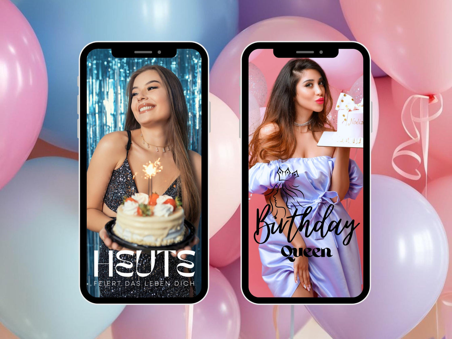 200 Instagram Story Sticker Geburtstag | Birthday | Lettering | Clipart | Feier | Storysticker | Geburtstagsfeier | Party | Kuchen | Torte