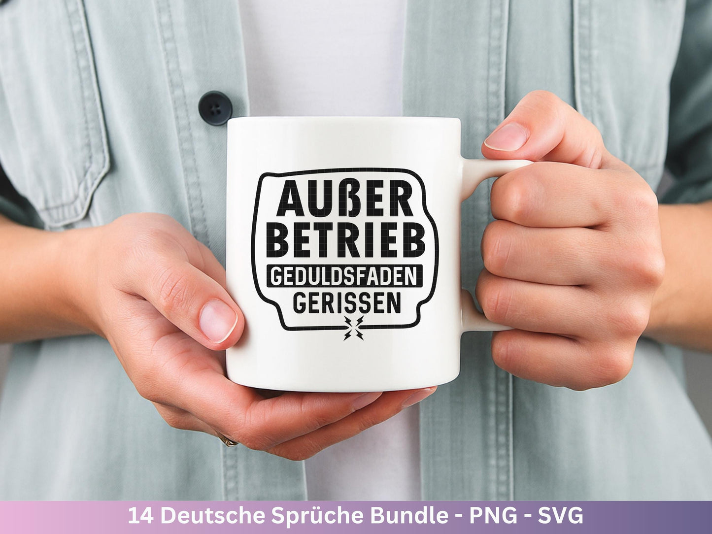 Deutsche Sprüche SVG Plotterdatei – Lustiges & sarkastisches Bundle für Cricut/Silhouette Laserdatei – Tassen Shirts Beutel Geschenkidee DIY