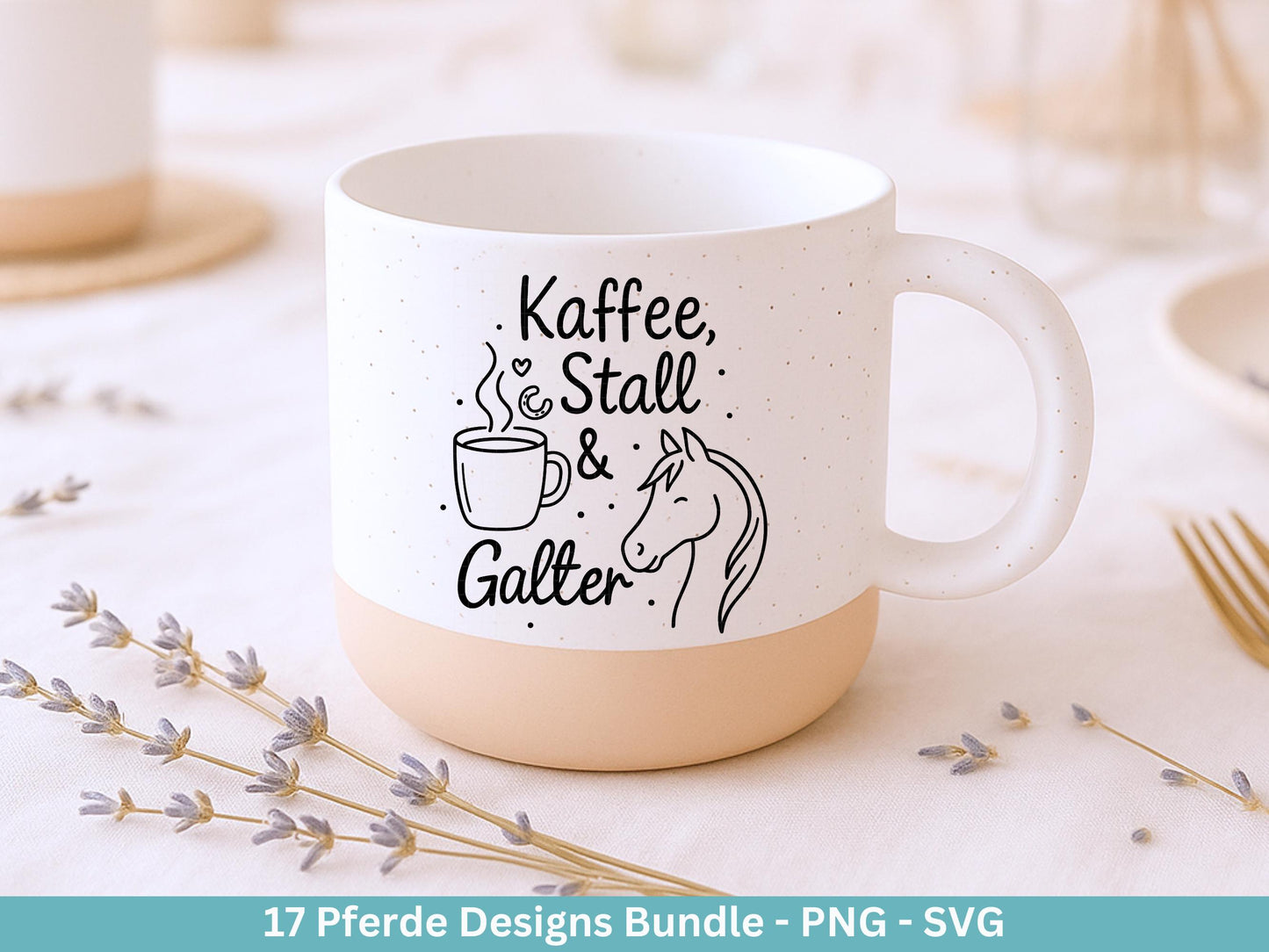Pferde SVG Plotterdatei – Deutsche Reiter Sprüche & Pferdeliebe Designs – Hufe Sattel Stall – Laserdatei Cricut Silhouette Pferde Geschenk
