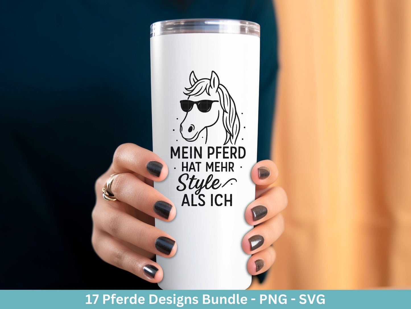 Pferde SVG Plotterdatei – Deutsche Reiter Sprüche & Pferdeliebe Designs – Hufe Sattel Stall – Laserdatei Cricut Silhouette Pferde Geschenk
