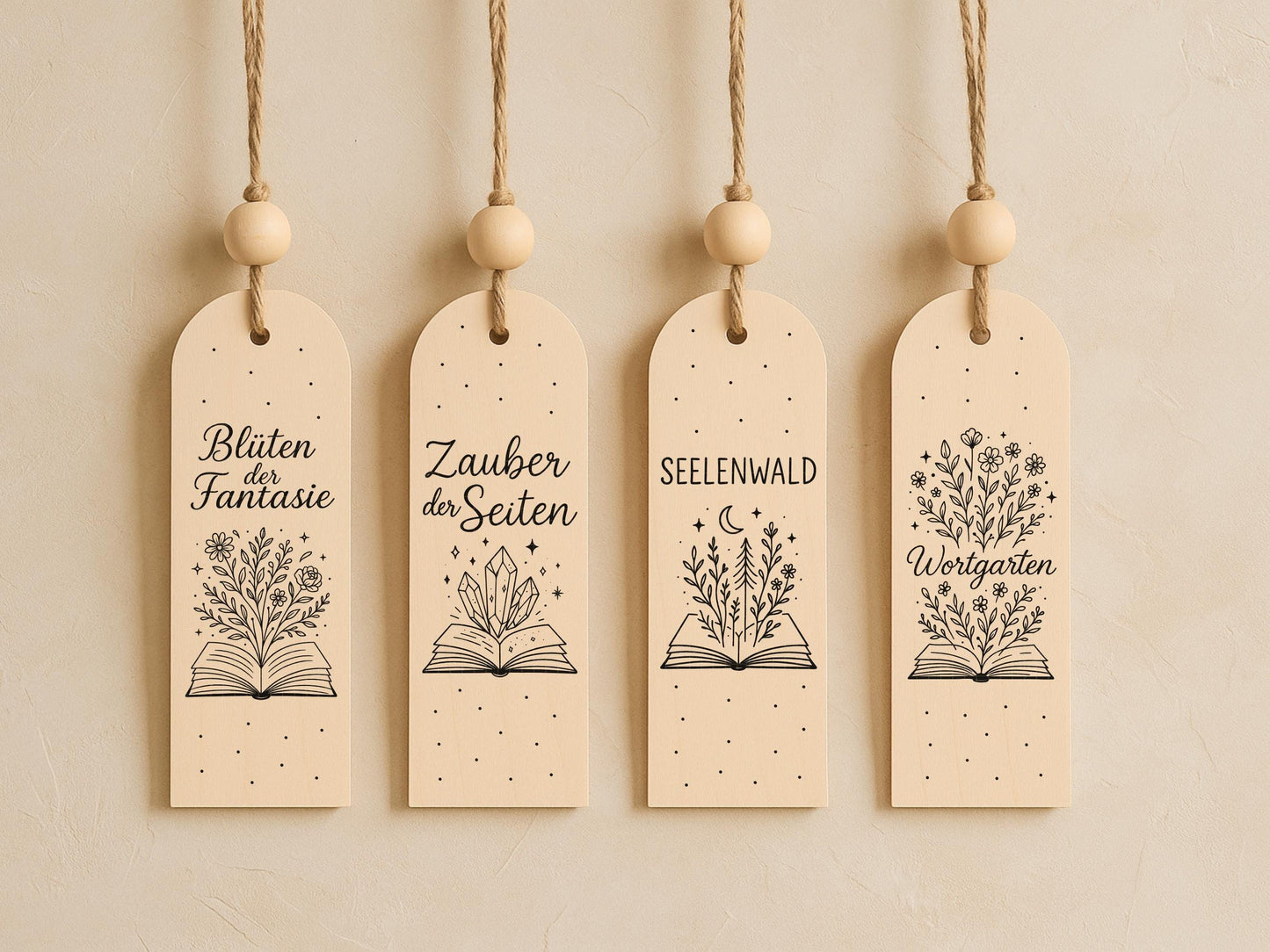 Lesezeichen SVG Laserdatei – Deutsche Sprüche & Bücher Zitate – Plotterdatei Lesen Kaffee – Geschenkidee für Bücherfreunde Cricut Silhouette