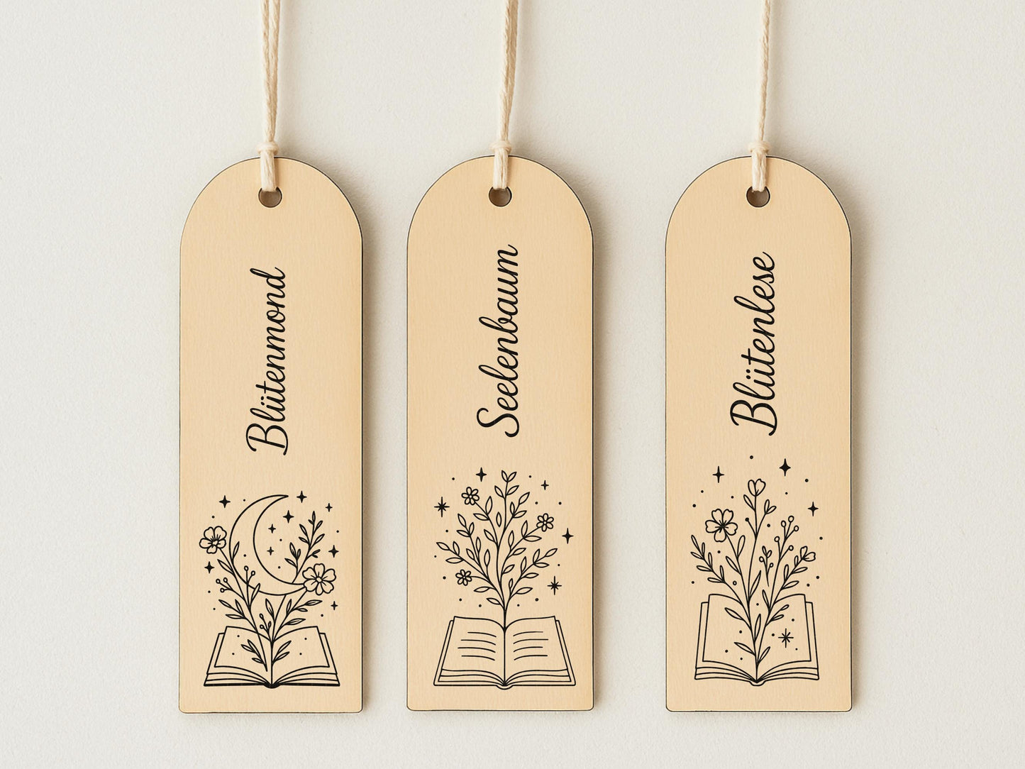 Laserdatei & Plotterdatei Lesezeichen SVG PNG – Deutsche Sprüche Bücher Zitate – Geschenkidee für Bücherfreunde – Cricut Silhouette Lesen