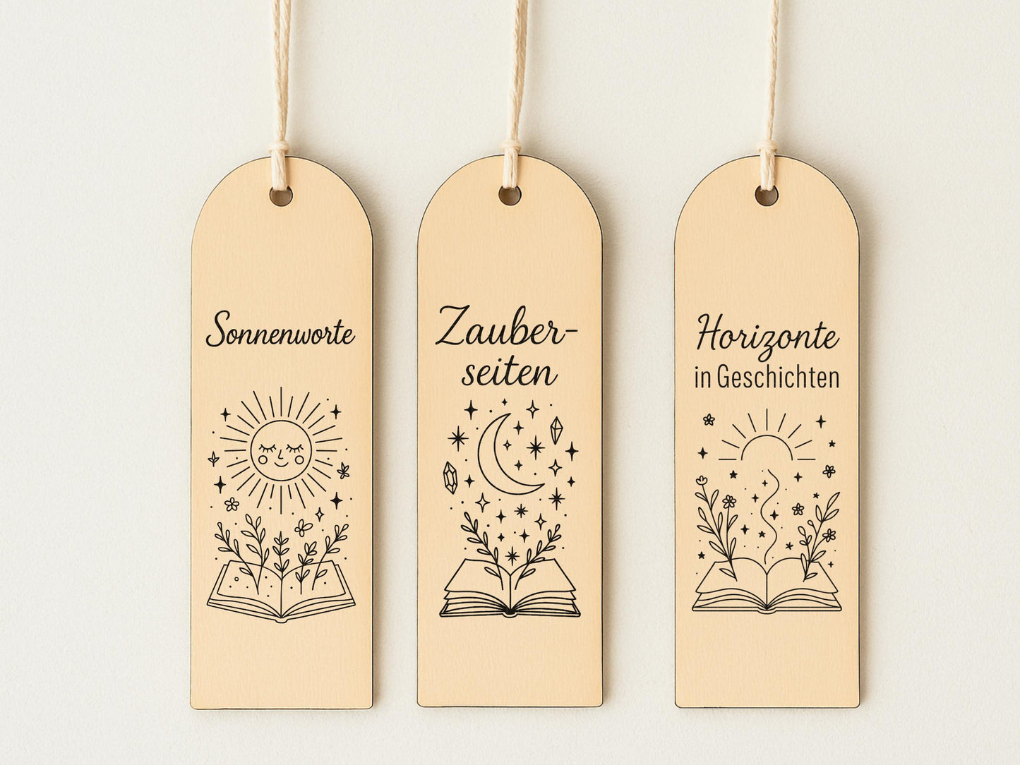 Lesezeichen SVG PNG – Laserdatei & Plotterdatei mit deutschen Sprüchen und Bücher Zitaten – Geschenkidee für Bücherfreunde Cricut Silhouette