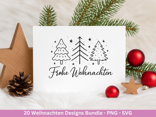Weihnachten SVG Bundle – Deutsche Plotterdatei & Laserdatei | Frohe-Weihnachten Sprüche, Winter-Deko | PNG SVG | Cricut Silhouette – Diy