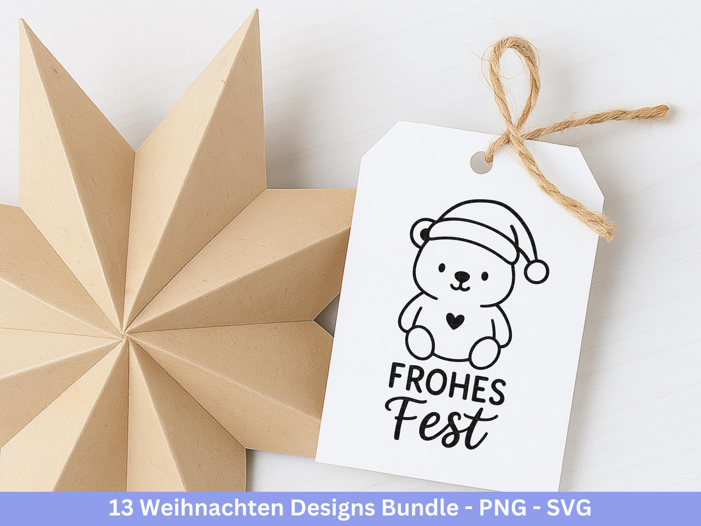 Weihnachten Plotterdatei und Laserdatei Bundle – Wintermotive SVG PNG – Rentier Pinguin Bär Sprüche – DIY Weihnachtsdeko Cricut Silhouette