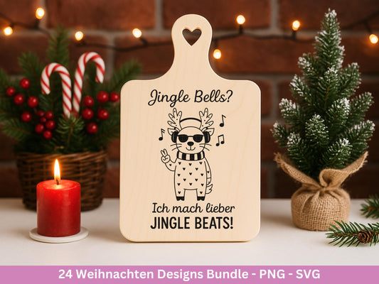 Weihnachten Plotterdatei Bundle – Lustige Weihnachtsmotive SVG PNG – Coole Tiere Sprüche – Winter Deko – Cricut Silhouette DIY Geschenkidee