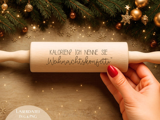 Laserdatei & Plotterdatei Backen Sprüche – SVG PNG – Teigrolle Gravurdatei – Plätzchen Backen Küche Deko – Geschenkidee Nudelholz Cricut