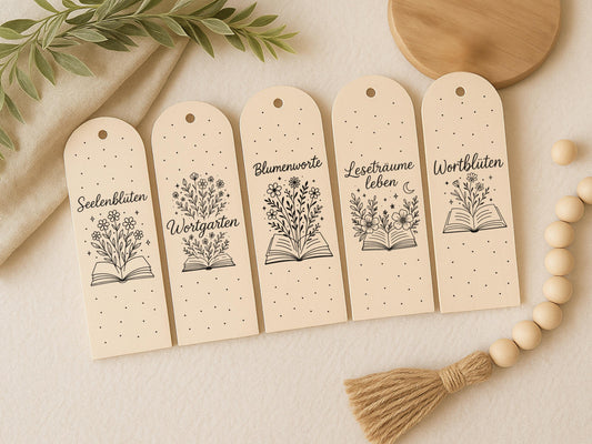 Lesezeichen SVG Datei – Laserdatei & Plotterdatei mit Sprüchen – Bücherliebe Zitate für Gravur und Plotten – Geschenkidee für Leseratten