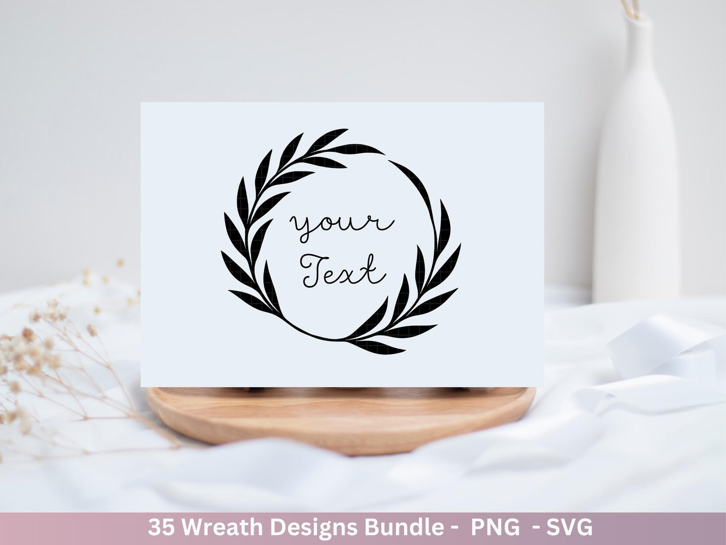 Blumenkranz SVG Bundle – Plotterdatei & Laserdatei | Kränze| Lorbeerkranz Designs | Monogramm Rahmen | Hochzeit Dekoration | Cricut Clipart