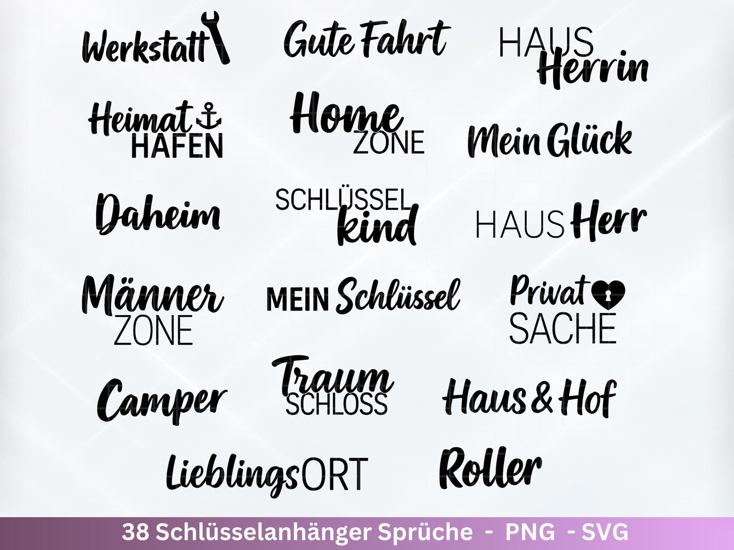 Schlüsselanhänger SVG – Plotterdatei & Laserdatei | Deutsche Sprüche | Geschenkidee für Freundin und Papa | Filz und Holz Anhänger Design