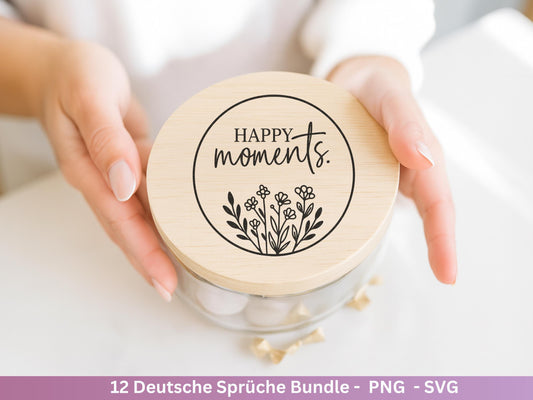 Sprüche SVG – Plotterdatei & Laserdatei | Deutsche Zitate | Freundschaft | Blumen | Inspirierende Sprüche | Geschenkidee Cricut Silhouette