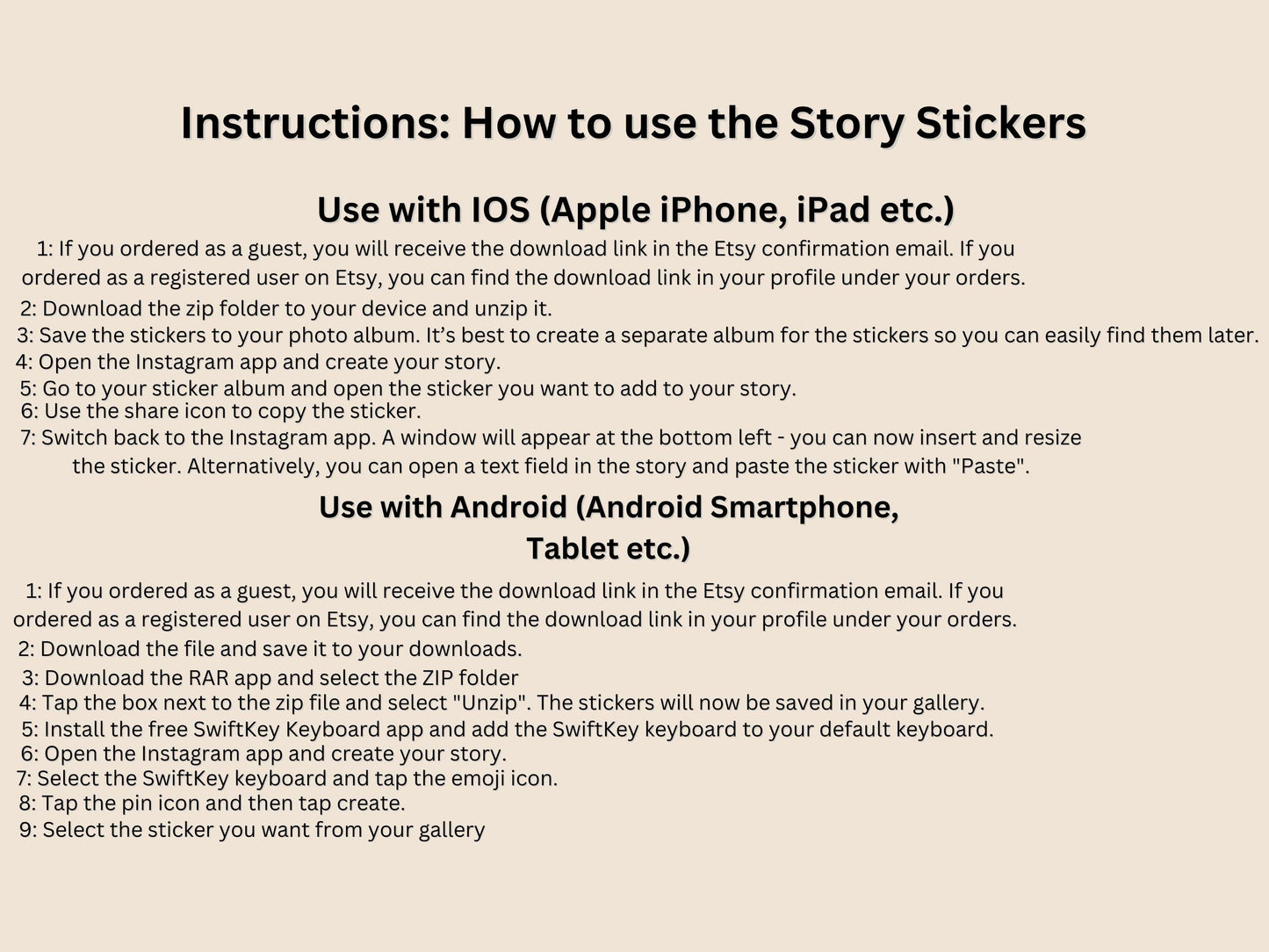 180 Instagram Story Sticker – Wochentage und Tagessprüche – Minimalistische Cliparts mit positiven Sprüchen für Alltag, Liebe, Familie