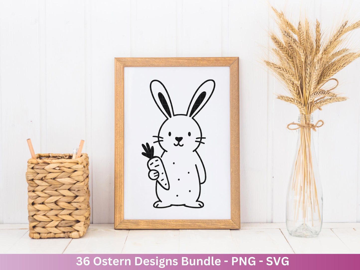 Ostern Plotterdatei Bundle – Frohe Ostern Hasen & Eier Design | Deutsche Oster SVG Motive | Ostergrüße Frühling Cricut Silhouette Laserdatei