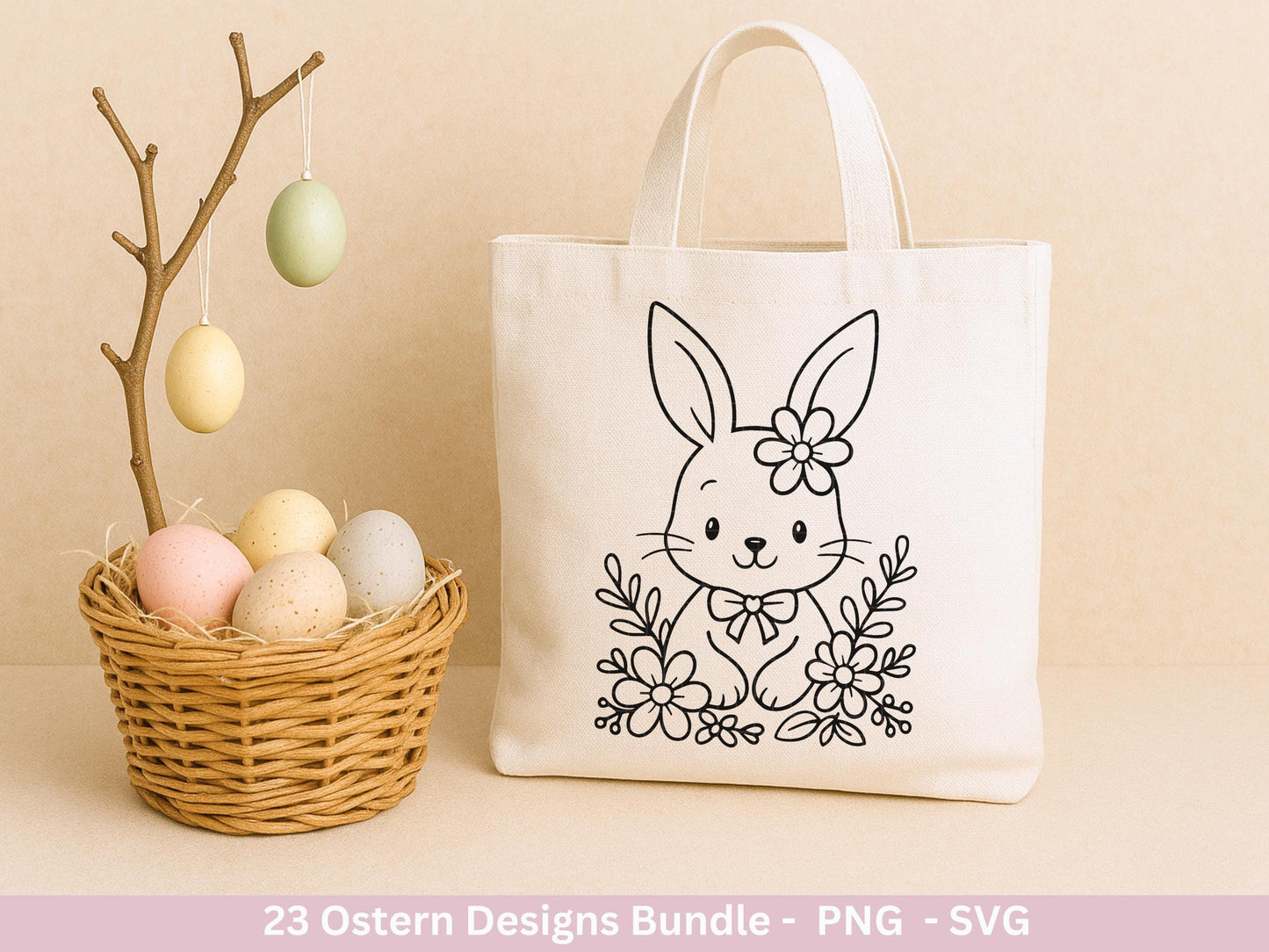 Ostern Plotterdatei Bundle – Süße Hasen & Frohe Ostergrüße | Deutsche Oster SVG Designs | Frühlingszauber Cricut Silhouette Laserdatei