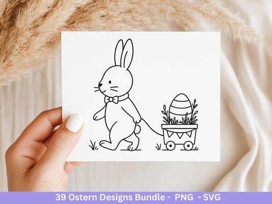 Ostern Plotterdatei Bundle – Süße Hasen & Ostergrüße Designs | Deutsche Oster SVG Motive | Frühling Ostern Cricut Silhouette Laserdatei