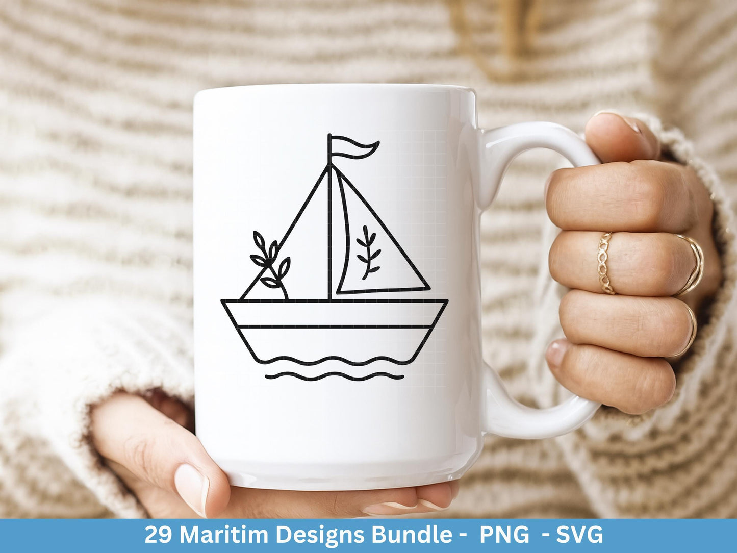 Maritim Plotterdatei Bundle – Küstenliebe & Moin Motive | Nordsee Ostsee SVG PNG | Leuchtturm, Boote, Möwen, Anker | Cricut Laserdatei
