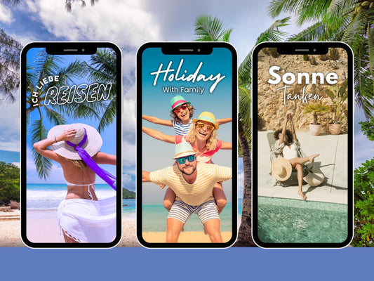 140 Instagram Story Sticker Sommer – Urlaubssticker für Insta Stories – Strand – Pool - Strand Sprüche – Sommer Content Creator Bundle Daily