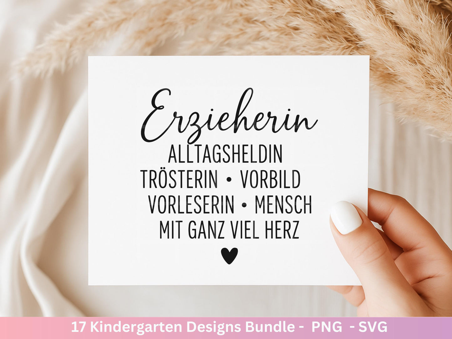 Erzieherin Plotterdatei Bundle – Danke Sprüche Kindergarten Abschied | Geschenk Erzieher & Erzieherin SVG | Cricut | Laserdatei Holzgravur