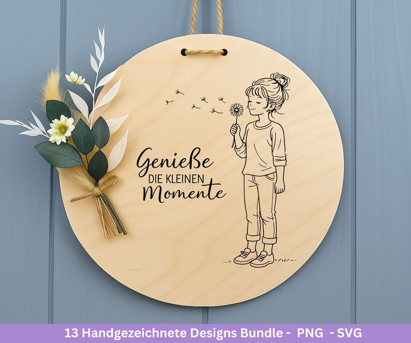 Handgezeichnete Mädchen Plotterdatei Bundle – Positive Sprüche SVG PNG | Cricut Silhouette | Laserdatei | Geschenk Freundin | Motivation