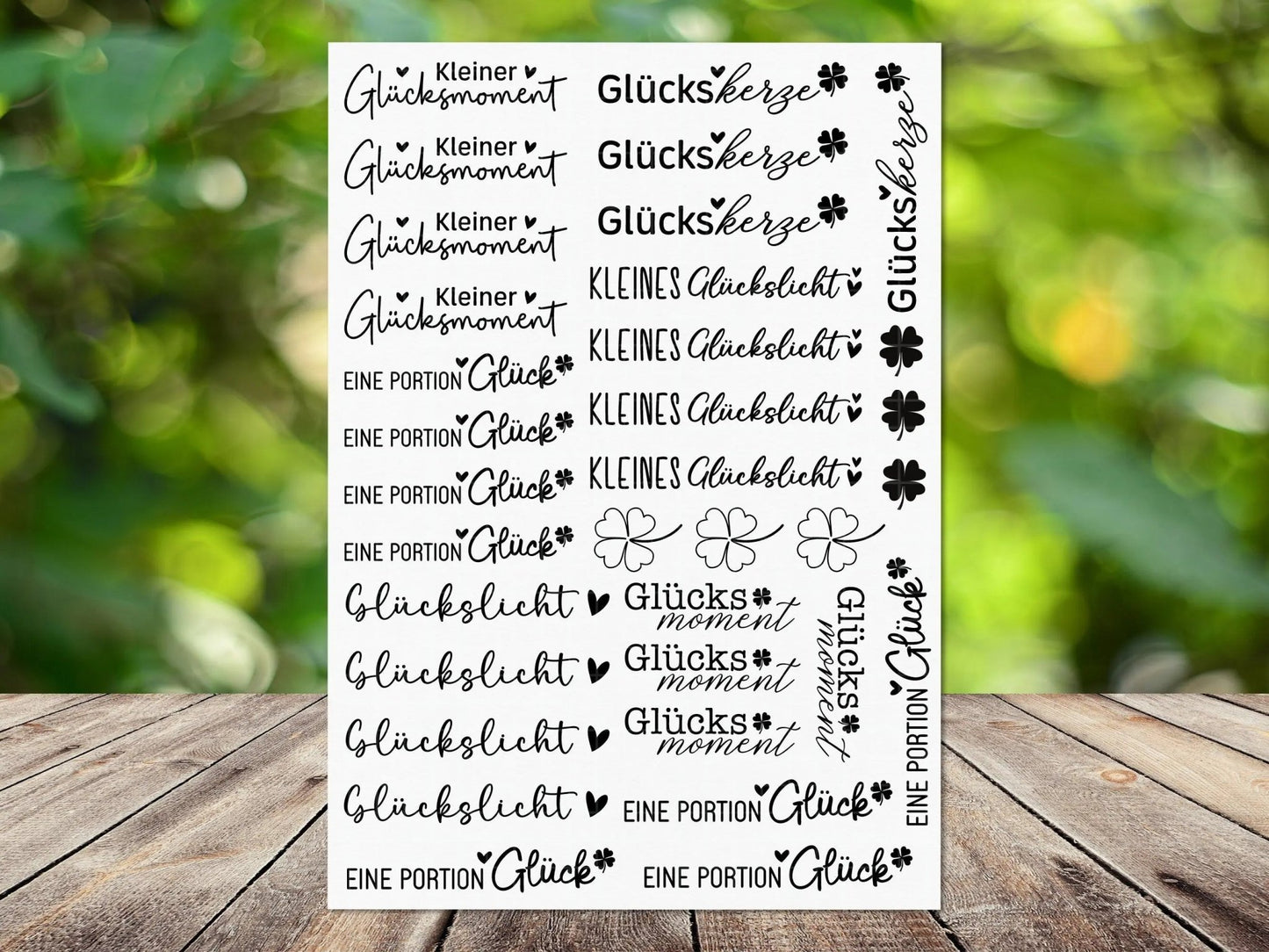 Kerzen Glück PDF Vorlage - Kerzentattoo Kerzensticker -Glückskerze - Geschenk Lieblingsmensch - Kerzen gestalten - Viel Glück Geschenk DIY