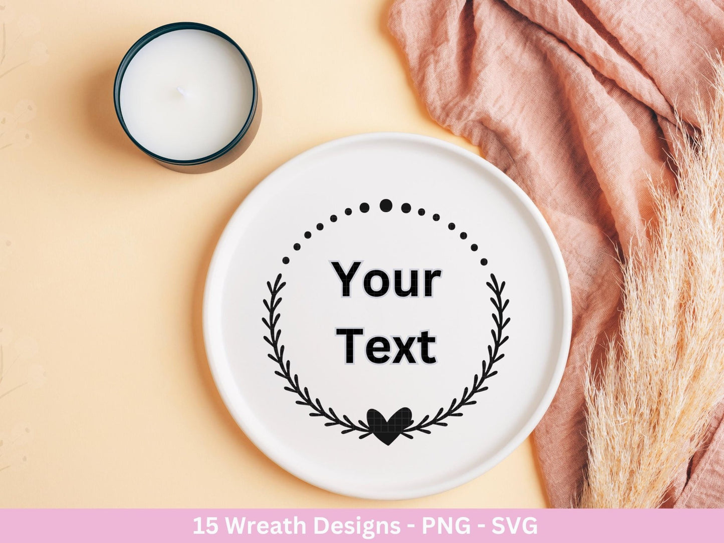 Plotterdatei Blumenkranz - Kränze SVG Bundle - Lorbeerkranz Monogramm - Laserdatei - Osterkranz svg - Cricut Clipart - Frühlingskränze - EmidaDesign