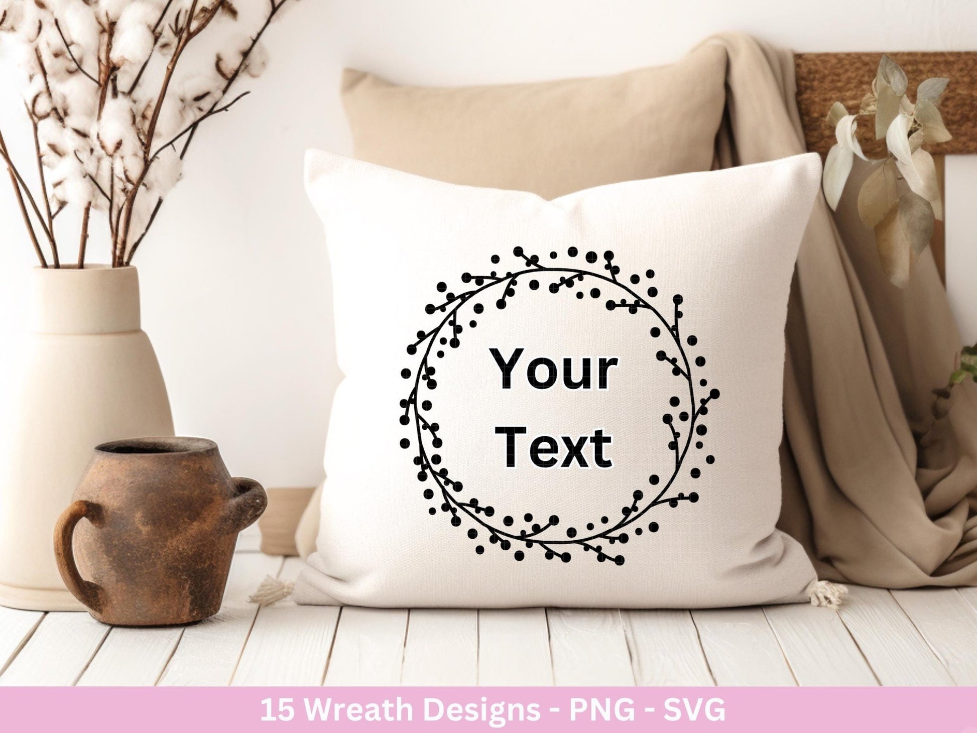 Plotterdatei Blumenkranz - Kränze SVG Bundle - Lorbeerkranz Monogramm - Laserdatei - Osterkranz svg - Cricut Clipart - Frühlingskränze - EmidaDesign