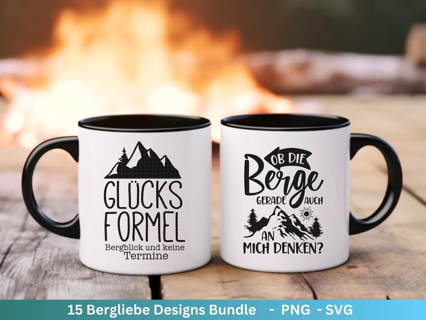 Plotterdatei Wandern - Bergliebe Svg - Wandern Svg - Plotterdatei Camper, Camping Sprüche, Berge Svg - Urlaub Svg - Wanderlust - Laserdatei - EmidaDesign