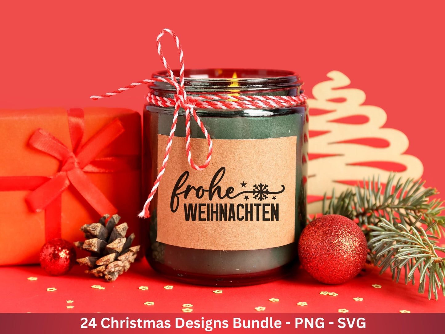 Plotterdatei Weihnachten - Frohe Weihnachten svg - Schriftzüge Weihnachten deutsch - Silhouette Cricut - Weihnachtshäuser svg - Tannenbaum - EmidaDesign