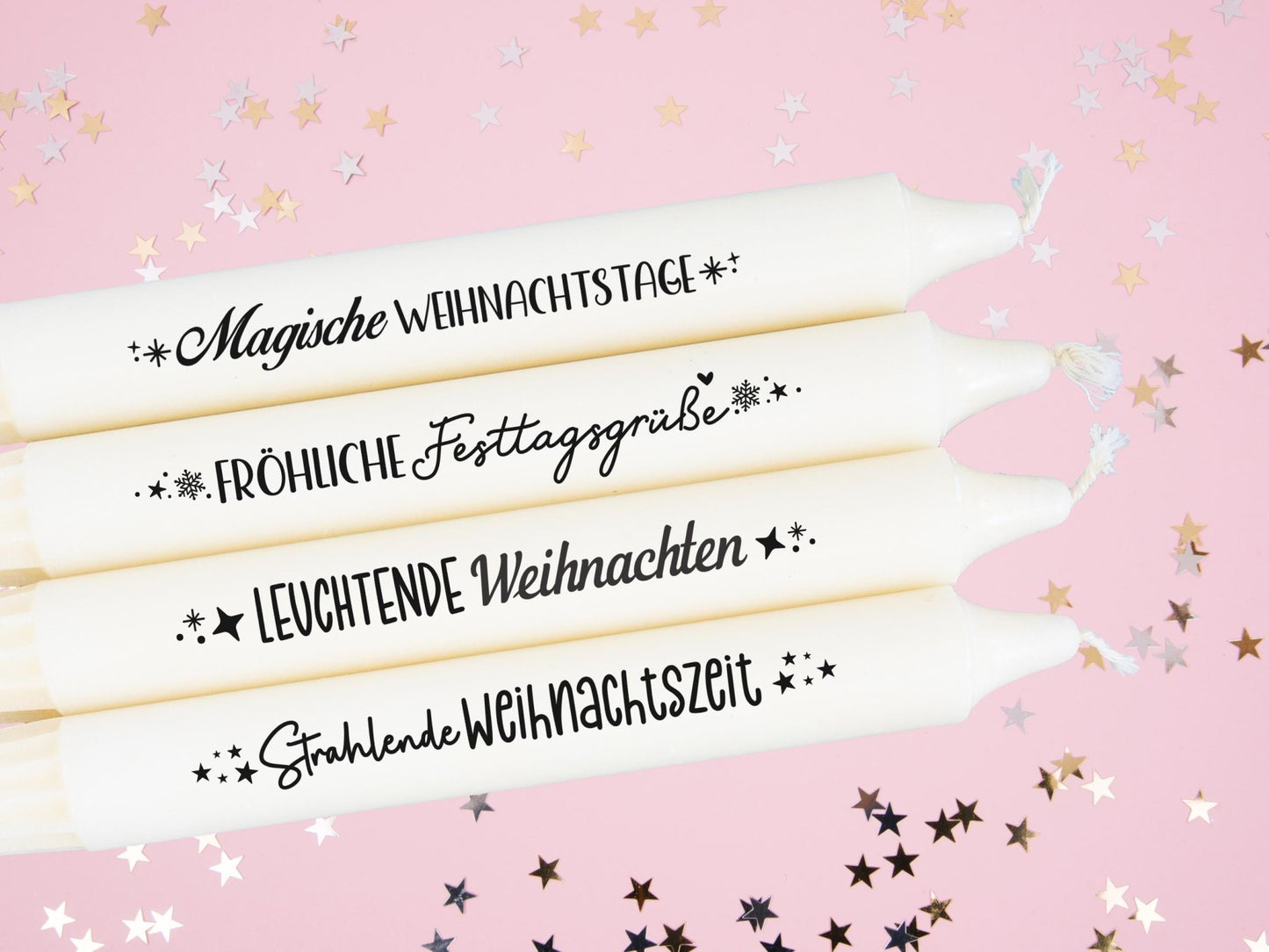 Weihnachten PDF Vorlage - Kerzen Tattoo Vorlage - Kerzen selbst gestalten - Kerzensticker Weihnachtszeit - Winterlicht Adventskerzen Deko - EmidaDesign