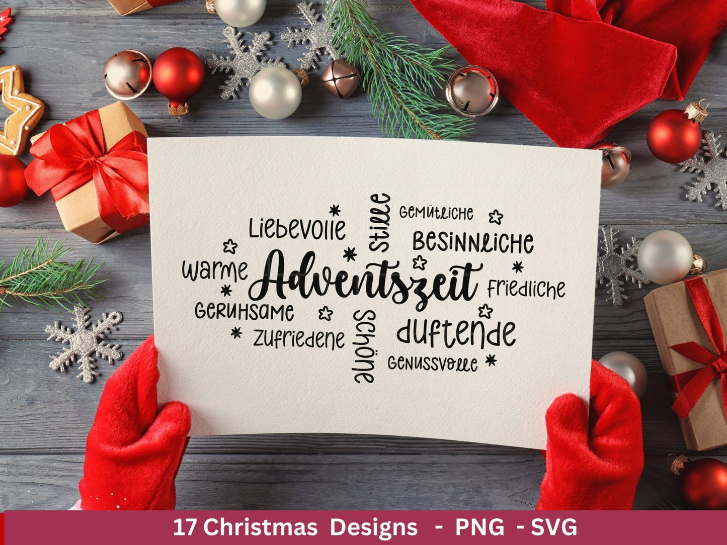 Weihnachten Plotterdatei Svg Png - Plotterdatei Advent - Schriftzüge Weihnachten deutsch - Silhouette Cricut - Adventszahlen svg - Wichtel - EmidaDesign