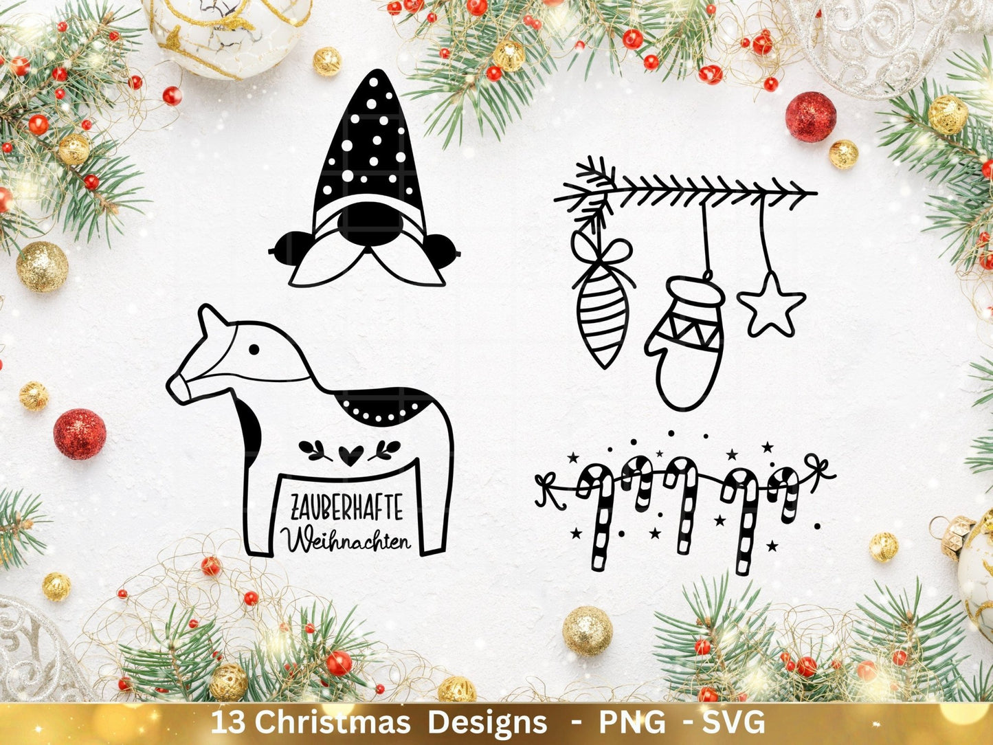 Weihnachten Plotterdatei Svg Png - Plotterdatei Home - Schriftzüge Weihnachten deutsch - Silhouette Cricut Download - Weihnachtshäuser - EmidaDesign