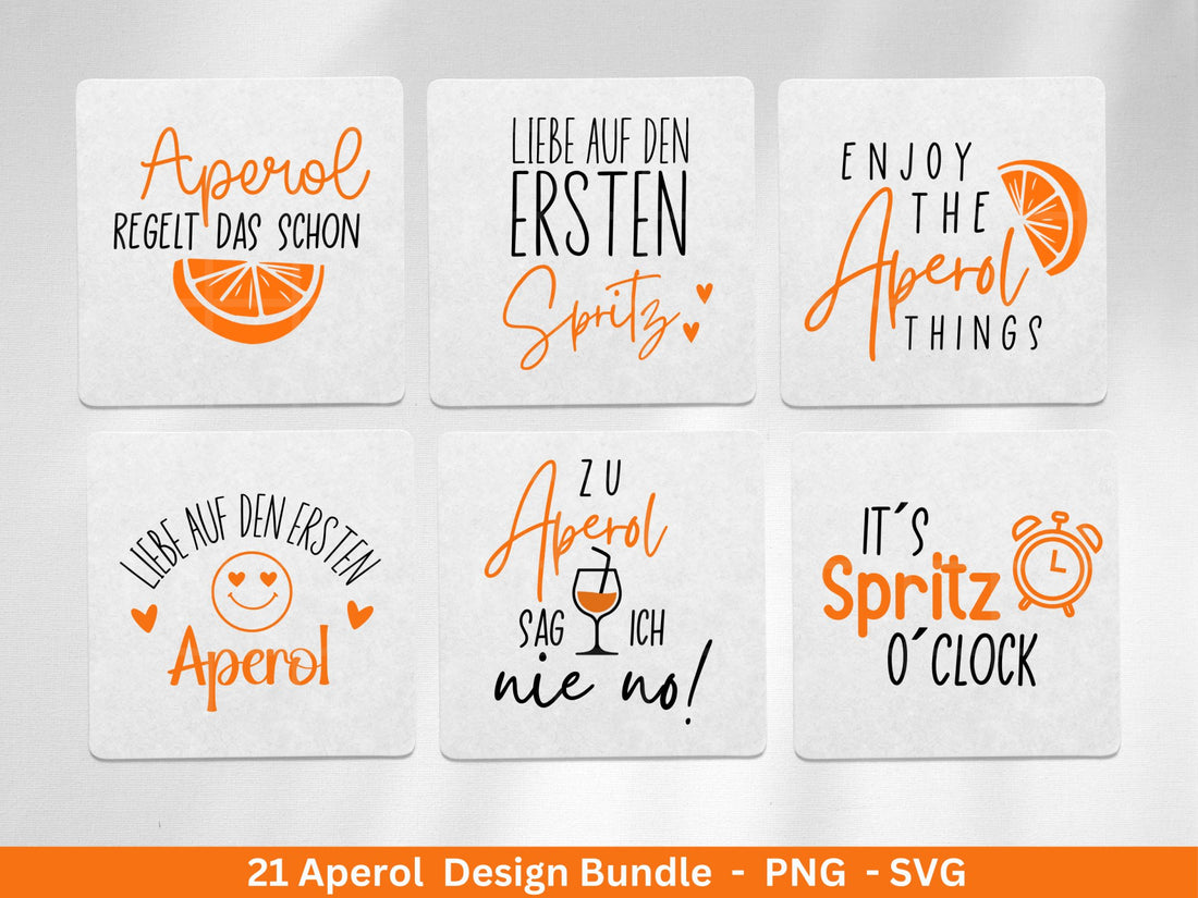 DIY-Untersetzer mit lustigen Aperol-Sprüchen - EmidaDesign