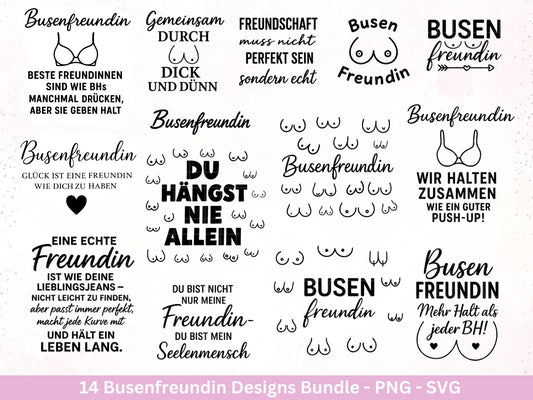 German plotter file Best Friend-Bosom Friend Svg - Gift Friend - Sister Svg - Friendship Sayings - Friendship Svg File