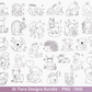 Handgezeichnete Tiere SVG Bundle – Plotterdatei & Laserdatei | Süße Wald Safari Tiere | Kinder Line Art Clipart | Geschenkidee Cricut Holz